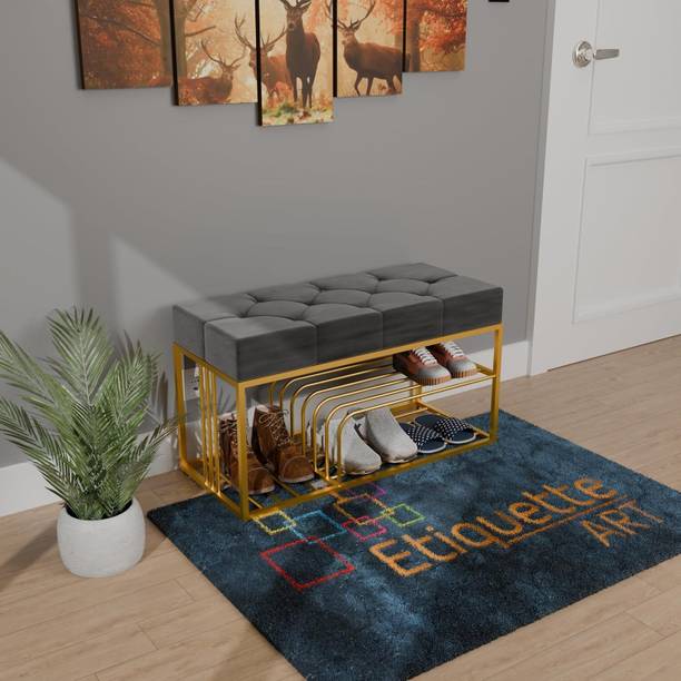 etiquette art Luxurious Shoe Bench/Home/Office Metal Shoe Rack