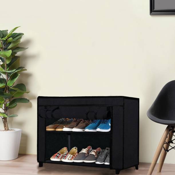 KOnline E_2L_BLACK Metal Shoe Rack