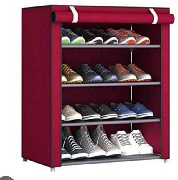 akstore 4 liyar shor rack mroon Plastic Shoe Rack