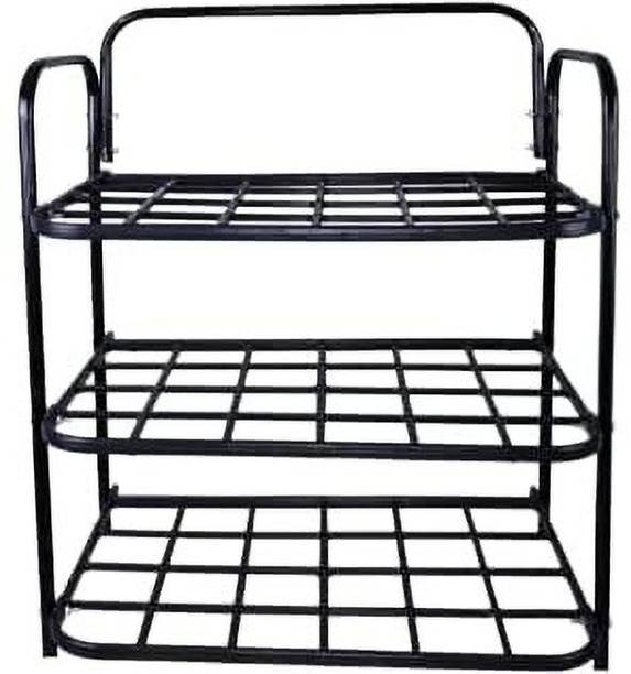 Mahadev Kart New DIY Shoe Stand For Door And Kitchen Plastic, Metal Collapsible Shoe Stand