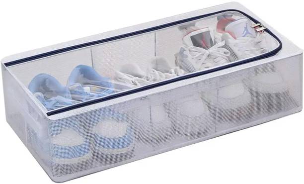 Deoxys Shoe Boxe, Shoe Storage Boxes Clear Plastic Stackable Plastic Collapsible Shoe Stand