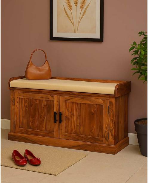 Sweven Furniture Seating Bench With Shoe Storage | Solid Wood Shoe Rack