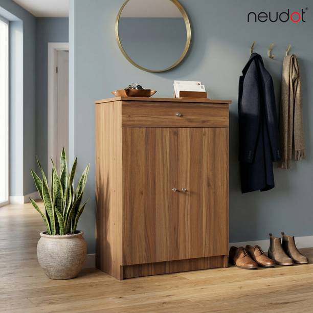 NEUDOT Eddie 4 Shelf Shoe rack with | Drawer | 2 Door Engineered Wood Shoe Rack