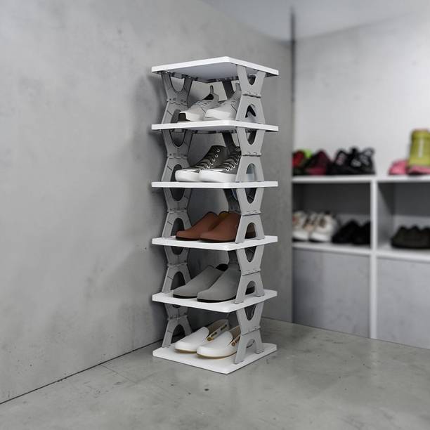 SATEnterprise 5 Layer Shoe Rack Organizer | Collapsible Foldable Stand Plastic Collapsible Shoe Stand