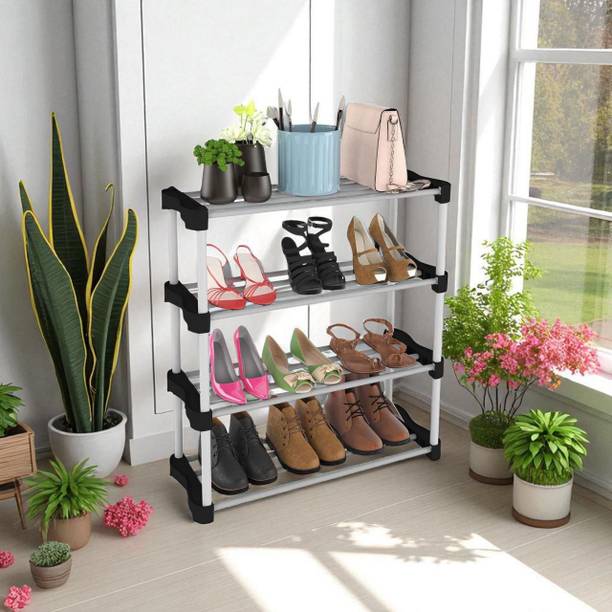 hph craftt 4-Tier Multi-Purpose Plastic Stand - Organizer for Entryway, Closet, & Mudroom Plastic Shoe Stand