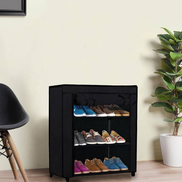 Philoshop D_3L_BLACK Metal Shoe Rack