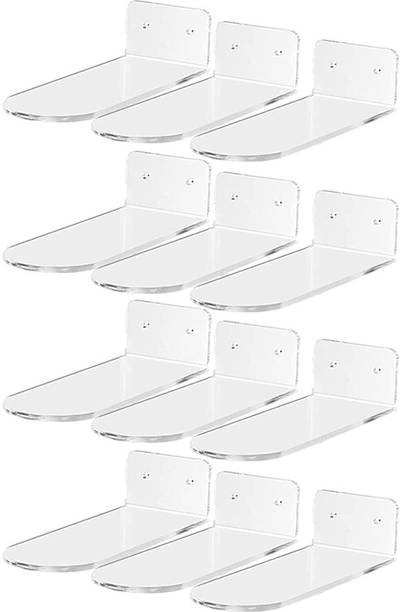 Feeling Well Acrylic Wall Mount Shoe Display Holder Stand Floating Shelves pack of 12 Plastic Shoe Stand