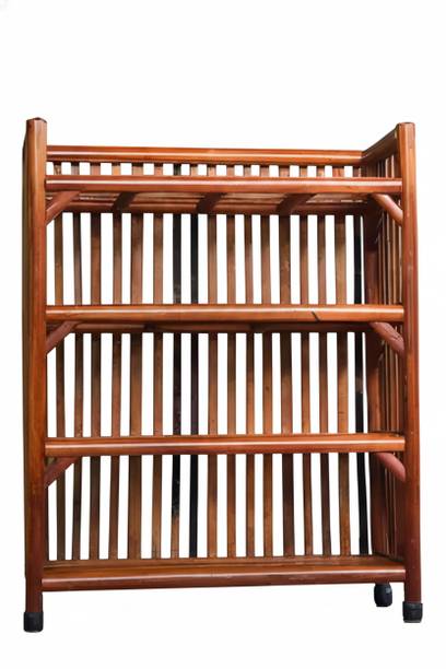 Zaydio Bamboo Shoe Rack 3 Tier | Strong Natural Bamboo Shoe Stand for Home Bamboo Collapsible Shoe Stand