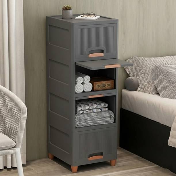 MAXTID Multi Layer Cabinet Suitable for Files, Clothes & Accessories PP Collapsible Wardrobe