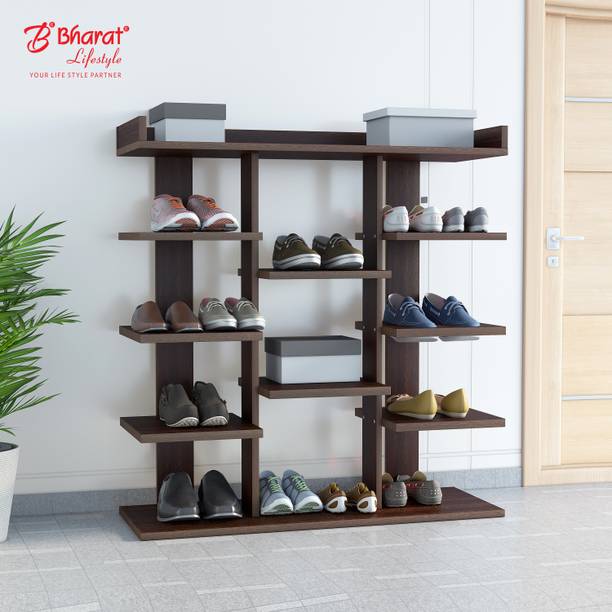 Bharat Lifestyle Karaka Open Engineered Wood Shoe Rack