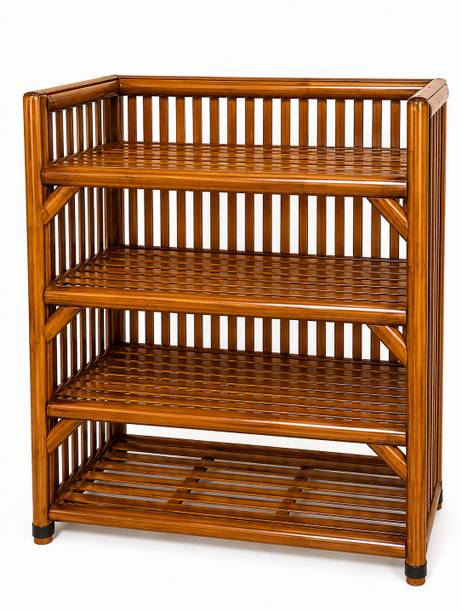 ALVRIK LIFE ALVRIQ LIFESTYLE 4 TIER BAMBOO SHOERACK FOR ORGANIZER Bamboo Shoe Stand