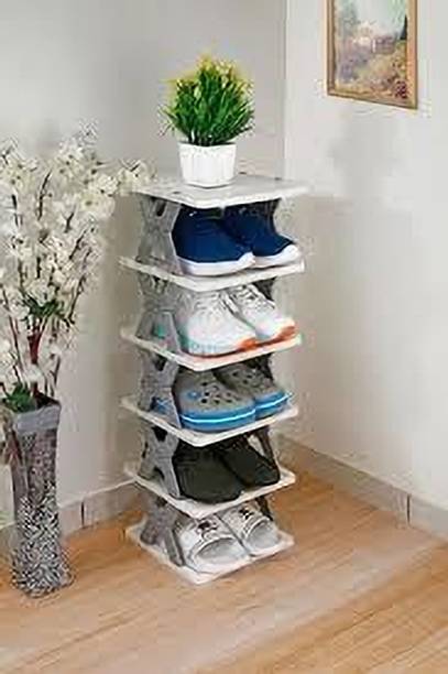 उपरिमे 6 Layer Shoes Rack for Home Plastic | Foldable Shoe Rack | Plastic Shoe Rack प्लास्टिक जूते का रैक