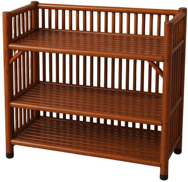 Treehouse Victory Strong Cane Wood rack, Shoe rack, Cloth rack, Books rack Cane Shoe Rack