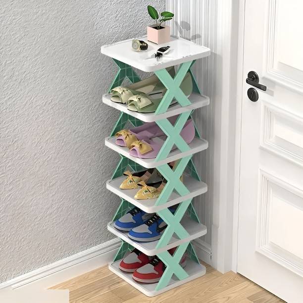 R R ENTERPRISE Eco-Friendly 2-Tier Shoe Organizer Plastic Shoe Rack
