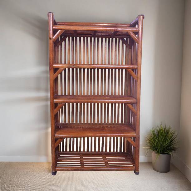 RAINBOW Wood, Bamboo,Cane shoe rack chappal stand, Bookshelf for office,multipurpose use Cane, Engineered Wood, Solid Wood, Bamboo Shoe Rack