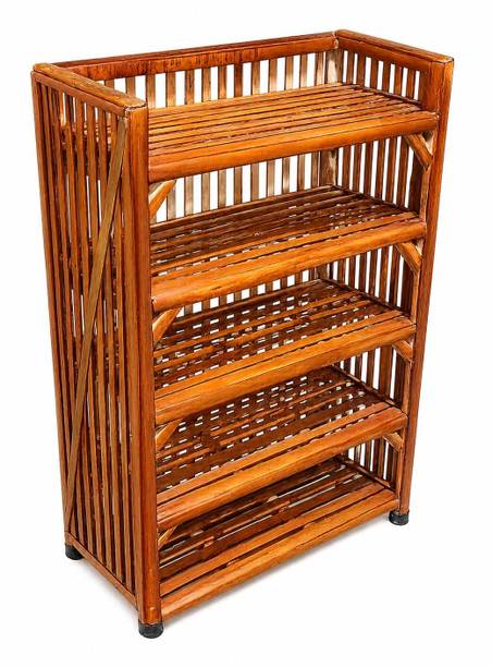 Alvriq ALVRIQ-BAMBOO-5T-005 Bamboo Collapsible Shoe Stand