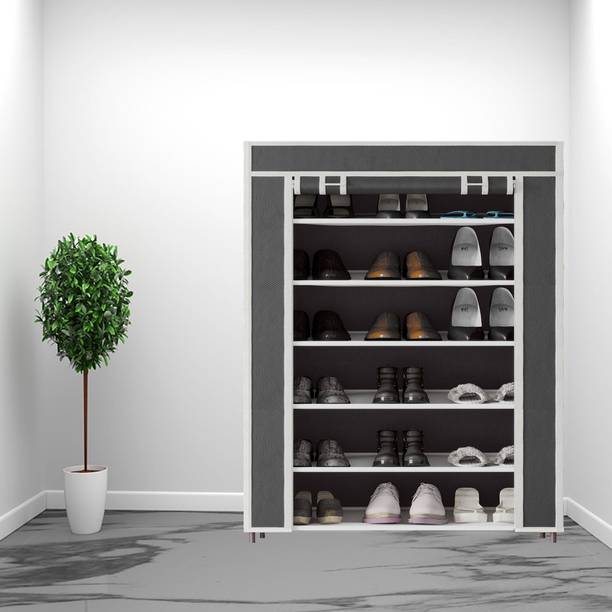 SB07 6 Layer Collapsible Shoe Rack Organizer for Home Metal Shoe Stand