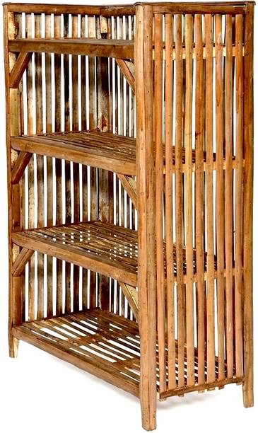 Tril Premium 4 Tier Bamboo Shoe Rack Wooden Footwear Stand Organizer Shelf for Home Bamboo Shoe Rack