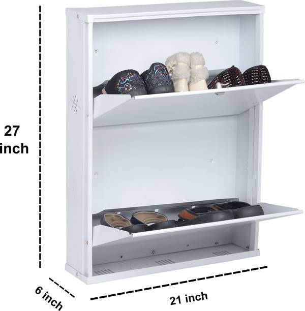 Jaimini Wall Mounted Metal Shoe Stand | Elegant Shoe Organizer | Metal Shoe Rack