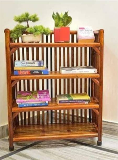 Areeb Ali Traders 4 Tier Multipurpose Storage Rack for Kitchen Bathroom Home Organiser Shelf Bamboo Collapsible Shoe Stand