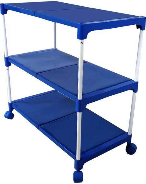 YMRR 3-Tier Adjustable & Portable Shoe Rack Storage Organizer Plastic, Metal Collapsible Shoe Stand