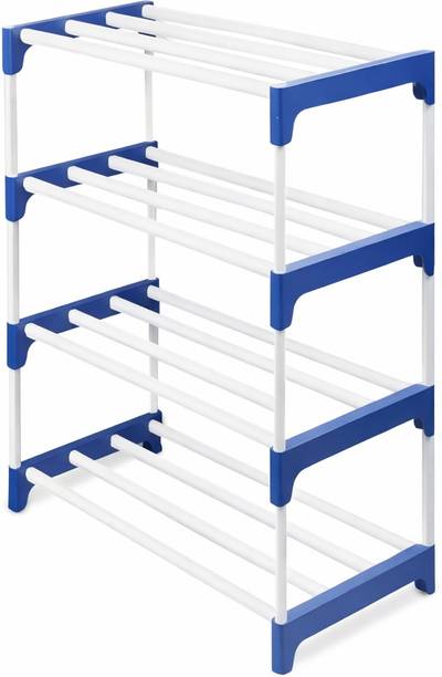 GOLABROS Golabros 4 Tier Plastic Shoe Rack | Foldable Shoe Stand | Space Saving Organizer Plastic Shoe Rack