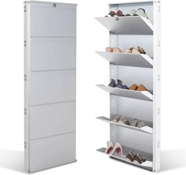 Jaimini Wall Mounted Metal Shoe Stand | Elegant Shoe Organizer | Metal Shoe Rack