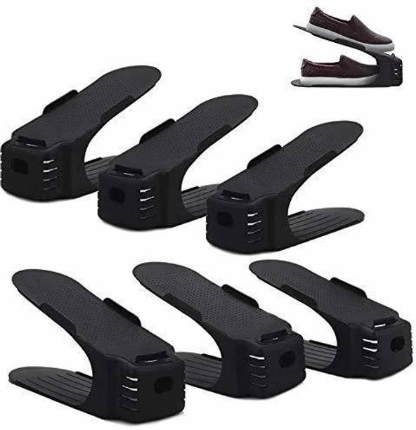 FurniGully Adjustable Shoe Slots Organizer, Shoe Storage Rack Space Saver Rack ,Shoe Shelf Plastic Shoe Stand