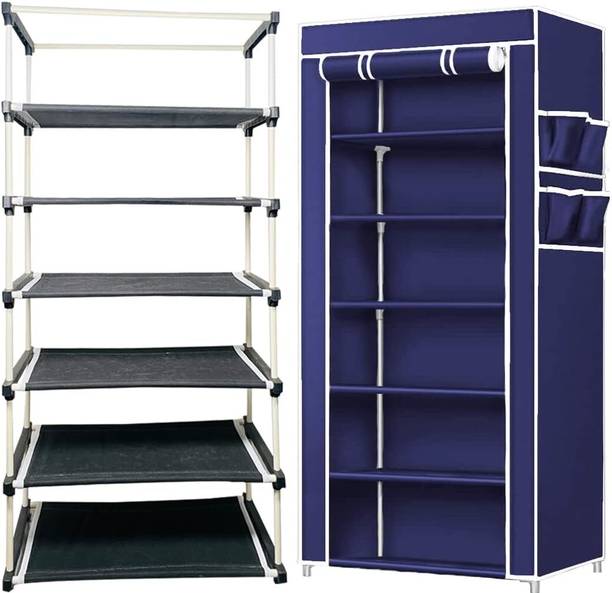 Jishan Shoe Rack 6 leyar Plastic Collapsible Shoe Stand