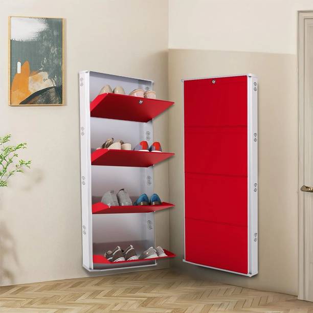 Jaimini Jaimini Shoe Rack | Shoe Storage Cabinet | Modern and Space Saving Metal Shoe Rack