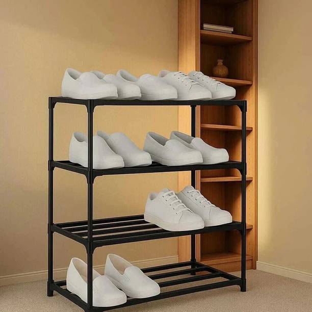 Yash plastic Plastic Shoe Rack, 4 Tier Foldable Open Book Shelf, Book Shelve, Shoe Rack Plastic Shoe Stand