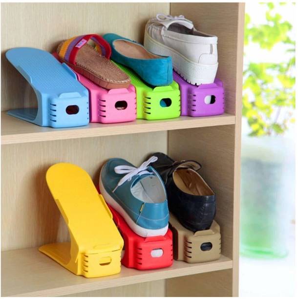 ARKONNECT Space Saving Shoe Slot Organizer Adjustable Shoe Rack Holder Pack of 5 Plastic Shoe Stand