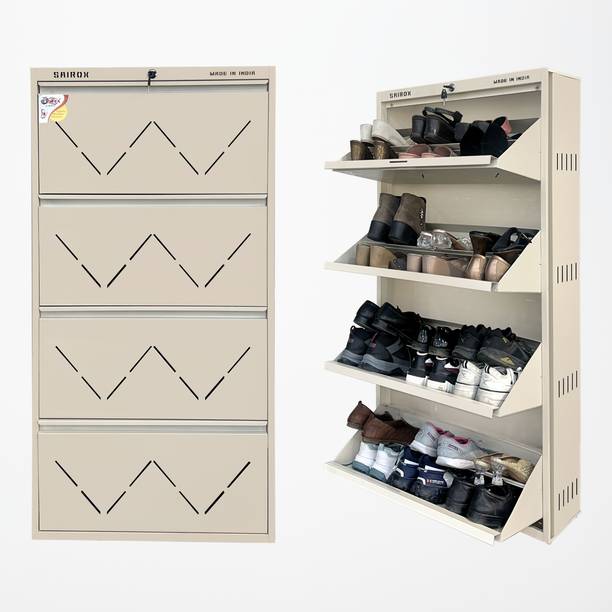 Sairox SAIROX Double shelves Four Door Wall mounted 24-28 Pair, (29*8.5*56)Inches Metal Shoe Rack
