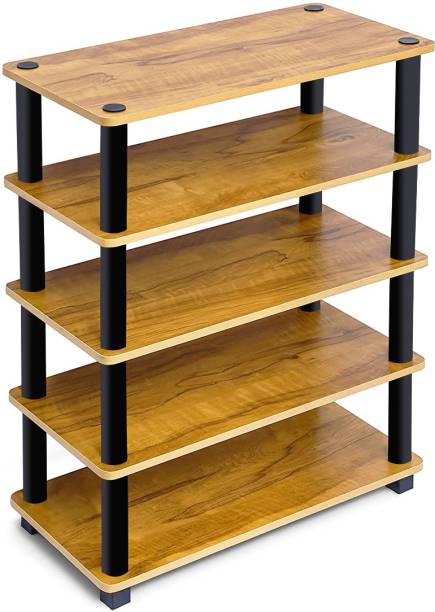 KAWACHI Wooden Display Kitchen Storage Shelves Shoe Rack Organizer Utility Storage Stand Engineered Wood, Plastic Shoe Rack