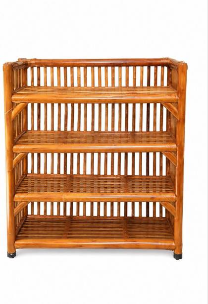 Alvrik Lifestyle SHARIQ Elite 4 Tier Shoe Rack Bamboo Shoe Rack