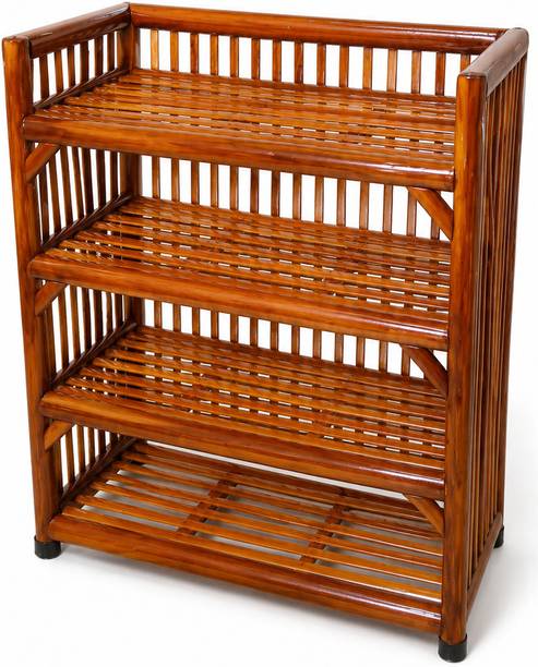 ALVRIQ LIFESTYLE Premium Bamboo Organizer Rack Bamboo Shoe Stand