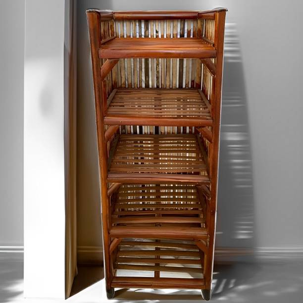 UnrealMonk Handmade 5 shelves Bamboo Shoe Rack| Stand| Organizer Bamboo Shoe Rack