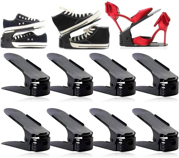 Jiyan Enterprise Shoe Slots Organizer for Closet Shoe Space Saver, Double Layer Shoe Rack Organizer Holder for Closet Plastic Shoe Stand