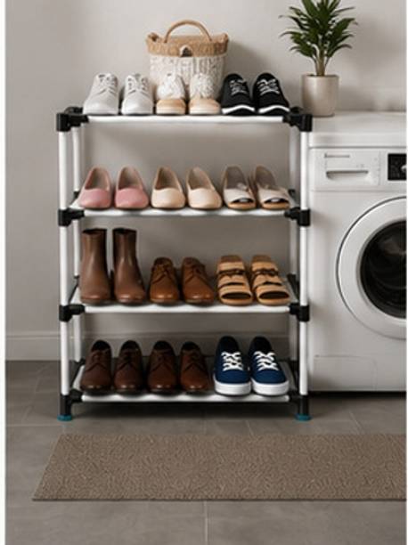 Pick4You PICK4YOU 4 Tier Shoe Rack Stand Organizer Storage Space Saving Home Durable Plastic Shoe Rack
