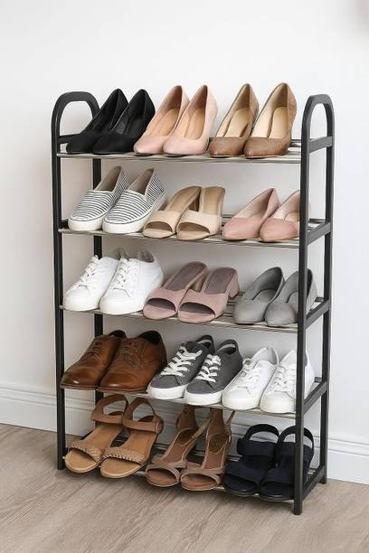 lukzer Metal Plastic Shoe Rack 5 Layer Metal, Plastic Shoe Rack