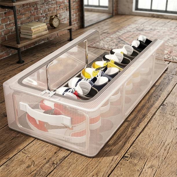 NILKANTHIND 3-Shoe Storage Box Plastic Shoe Rack
