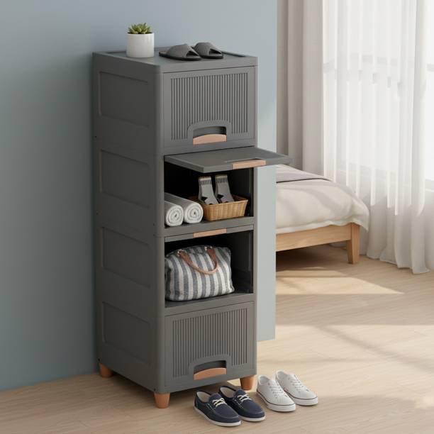 YASHODEEP PLASTIC Shelf Plastic and Steel Shoe/Chappal/Book/Clothes Rack/Stand/for Home Plastic Collapsible Shoe Stand