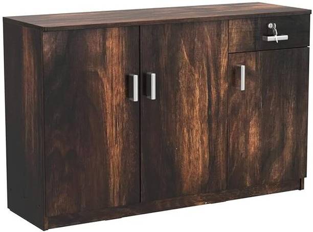 CASPIAN Wooden Multipurpose/ shoe Cabinet with door & Drawer of 4 to 6 Pairs Engineered Wood Shoe Rack