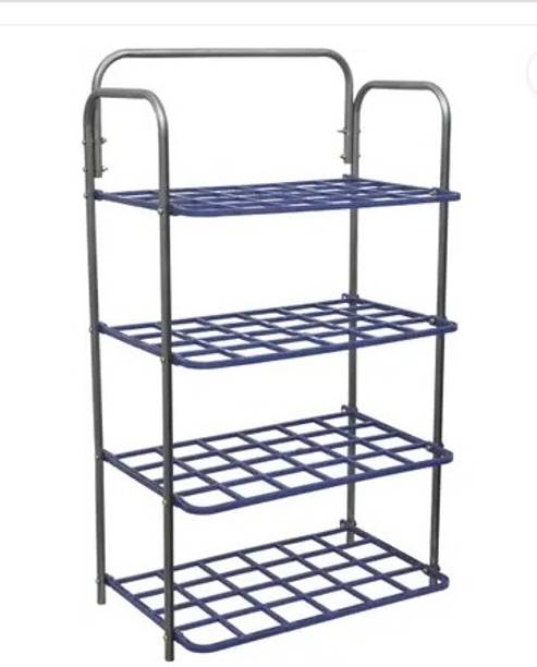 NR Kart Plastic With Metal Multipurpose Shoe Rack Plastic, Metal Collapsible Shoe Stand