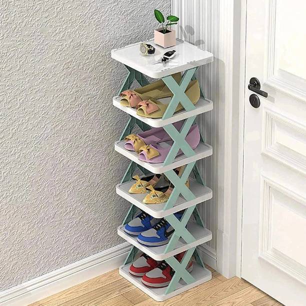 Pratik Patel 5 layer Plastic Shoe Stand (Multicolor, 5 Shelves, DIY) Plastic Shoe Stand