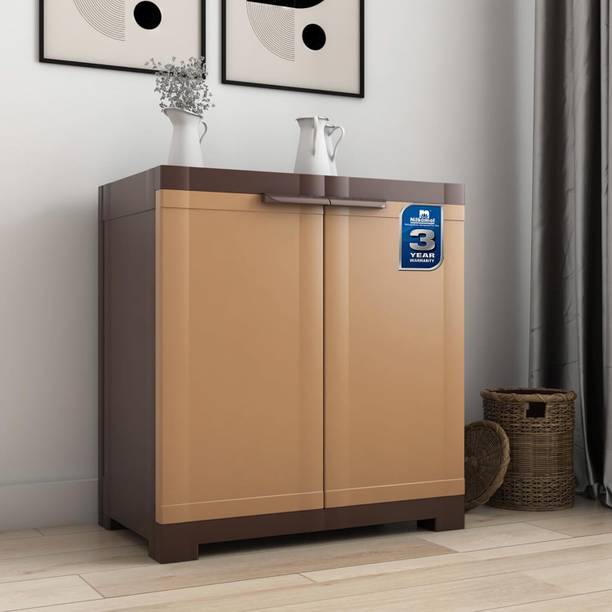 Nilkamal Freedom Mini Medium (FMS) Compact Plastic Kids Storage Cabinet 2 Doors Cupboard, Plastic Almirah