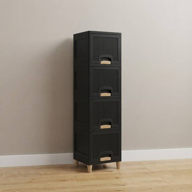 Surety for Safety Plastic Storage Cabinet for Kitchen, Bedroom and Living Room Plastic Free Standing Cabinet