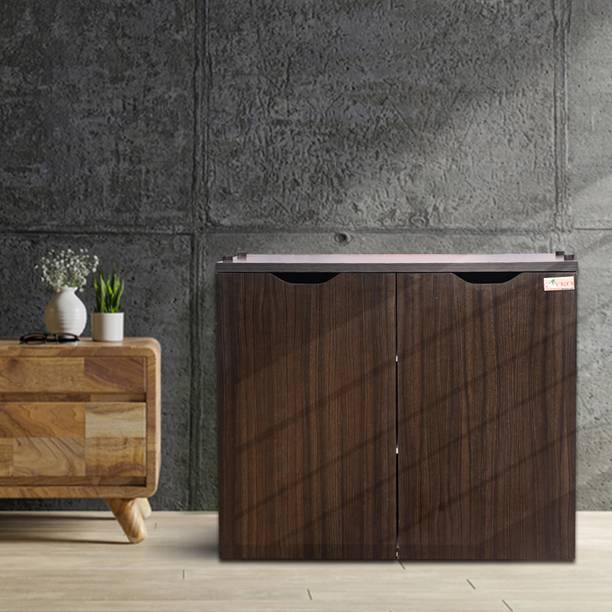 ज़ियको 2-Door Engineered Wooden Shoe Rack / Cabinet with Seat इंजीनियर्ड वुड जूते का स्टैंड