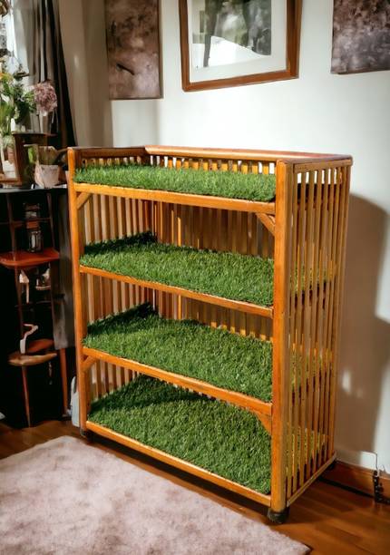 EVRA Bamboo, Wooden, Cane Shoe Rack,Slipper,Planter Stand, Bookshelf for Home Kitchen Bamboo, Cane, Engineered Wood Shoe Rack