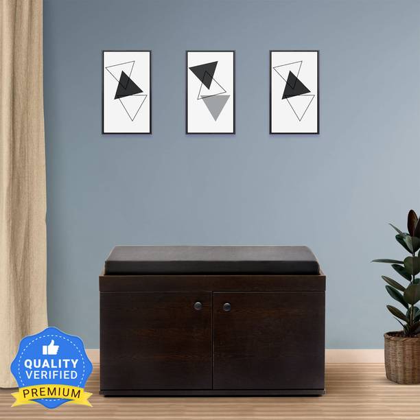 GREEN SOUL Fortuna Shoe Rack with Seat Engineered Wood Shoe Rack